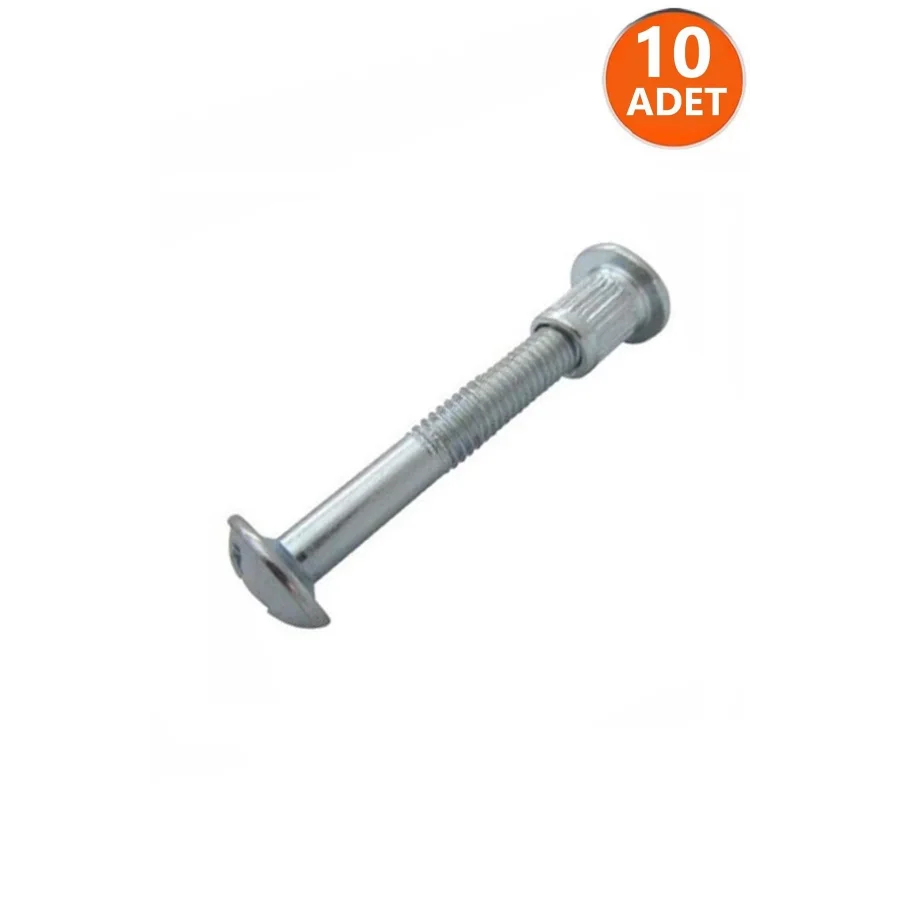 M6x60mm Metal Montebent Bağlantı Vidası 10 Adet