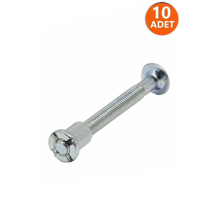M6x80mm Metal Montebent Bağlantı Vidası 10 Adet