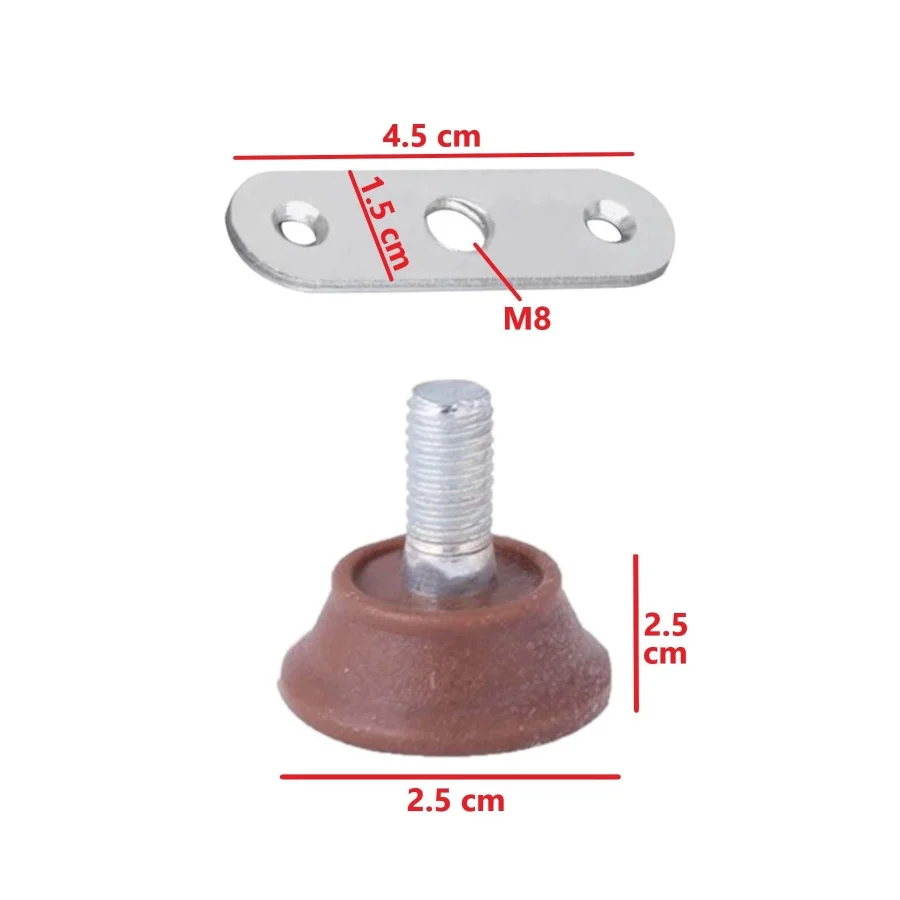 M8 Kahverengi Bingo Ayak Mobilya Yükseltici Sac Dahil