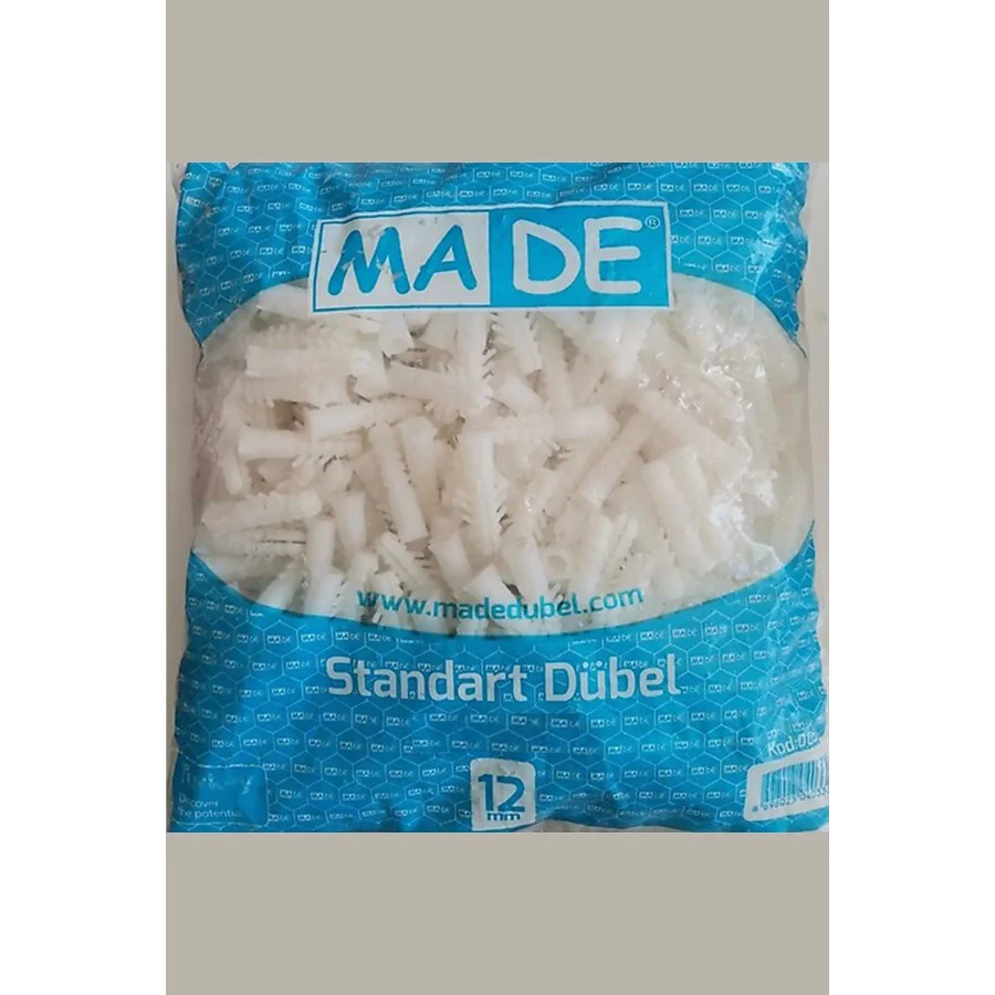 Made 12 Mm Standart Dübel 250 Adet Ambalajlı Paket
