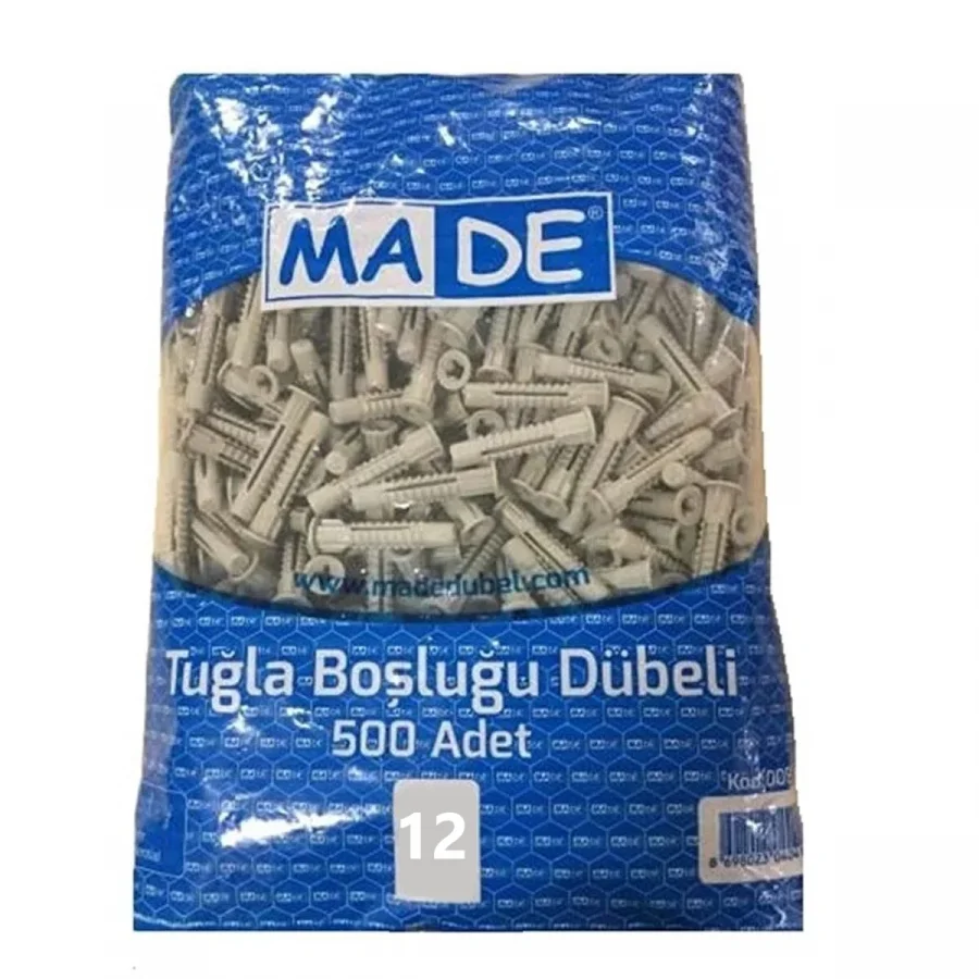 Made 12 Mm Tuğla Boşluk Dübeli Paket 250 Adet