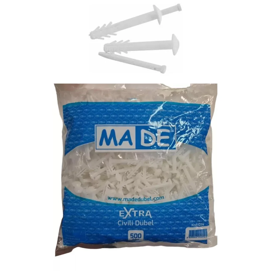 Made 7 Mm Extra Çivili Korniş Dübeli Paket 500 Adet