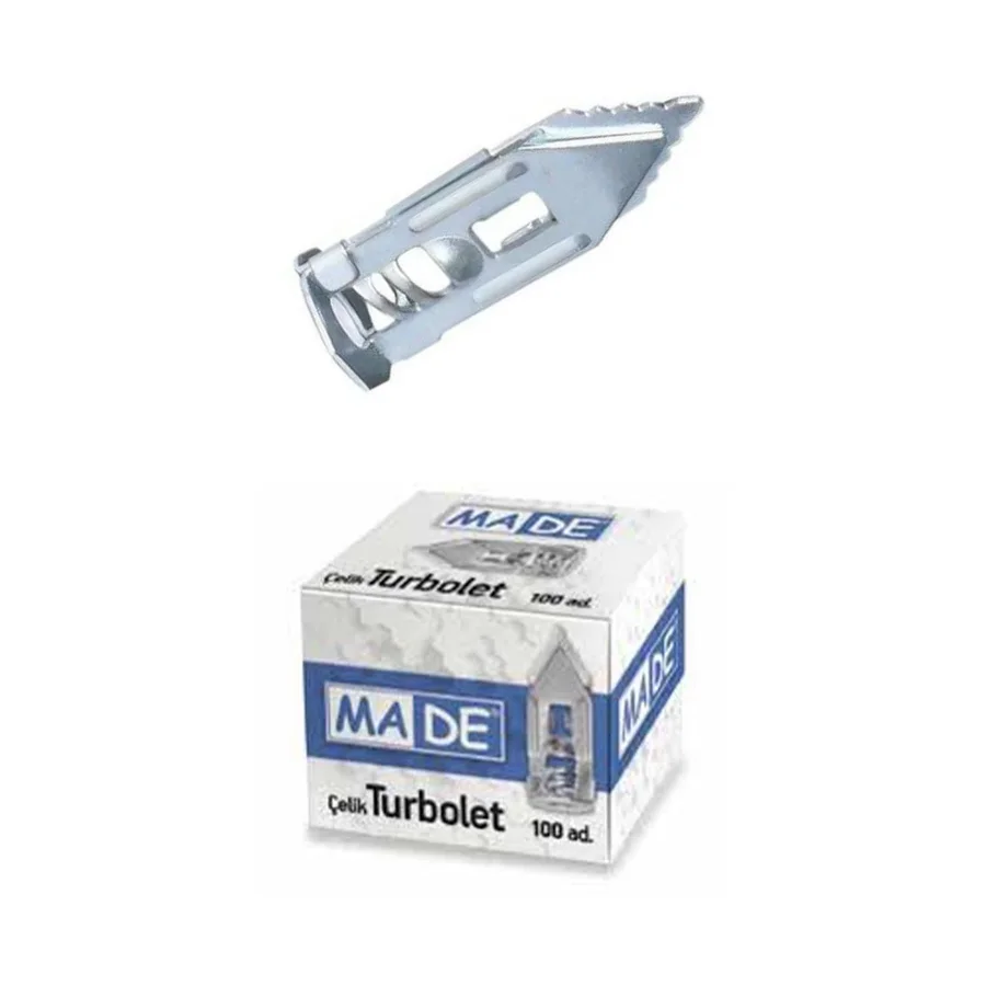 Made Çelik Turbolet Dübel 40 Mm Paket 100 Adet