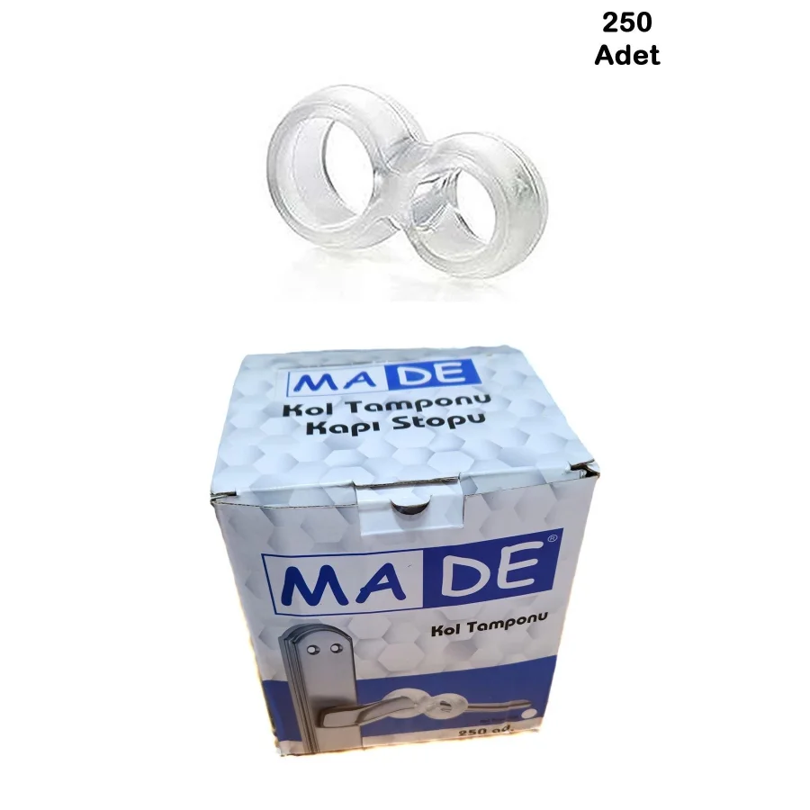 Made Kapı Kolu Lastiği Stoper Şeffaf Kol Tamponu Kutu 250 Adet