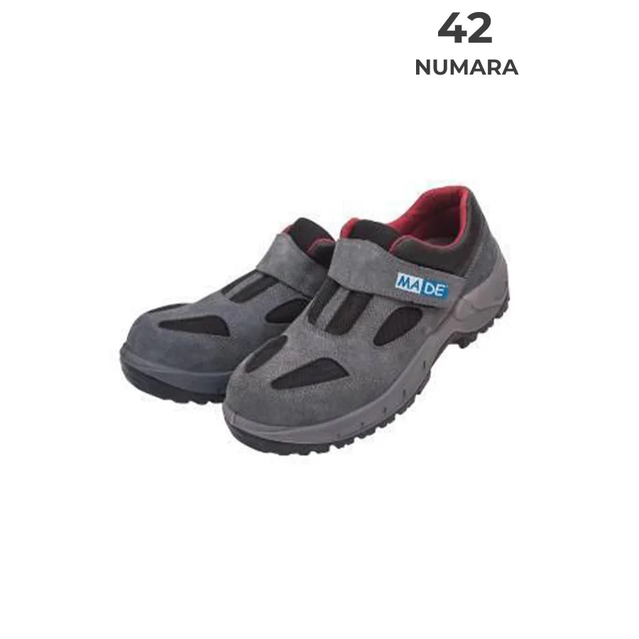 Made Süet Deri Çelik Burunlu İş Ayakkabısı Yazlık No 42