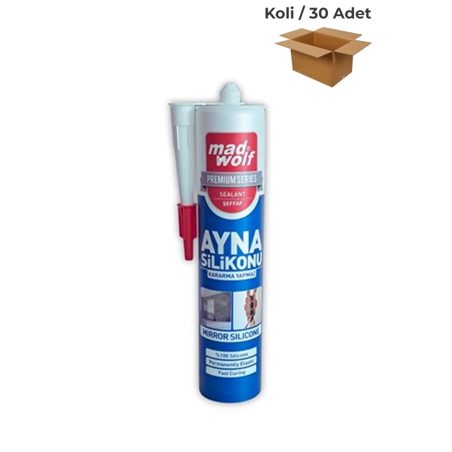 Madwolf Premium Ayna Silikonu Şeffaf 310 Ml Koli 30 Adet