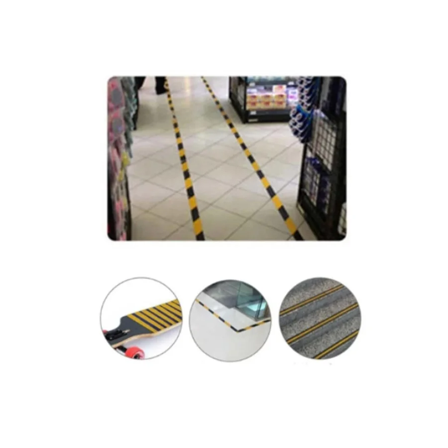 Merdiven Zemin Kaydırmaz Bant Kaymaz Bant Sarı Siyah 25 mm x 15 mt