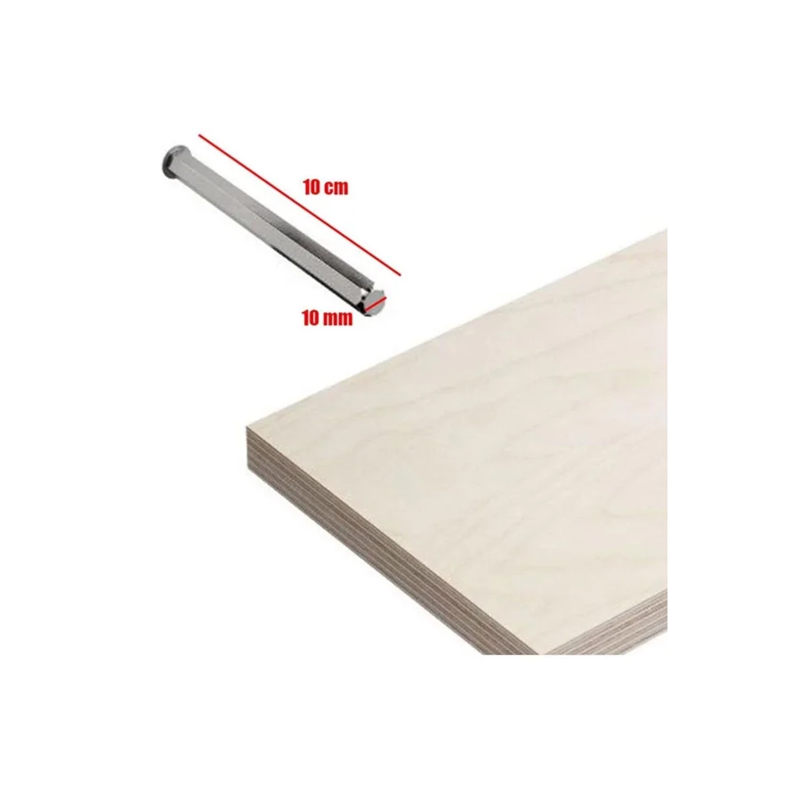 Metal Gizli Raf Tutucu Takım 10x100