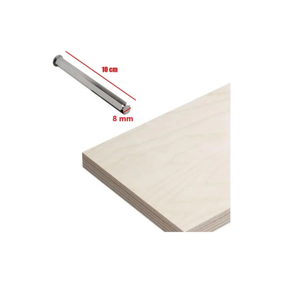 Metal Gizli Raf Tutucu Takım İnce 8x100