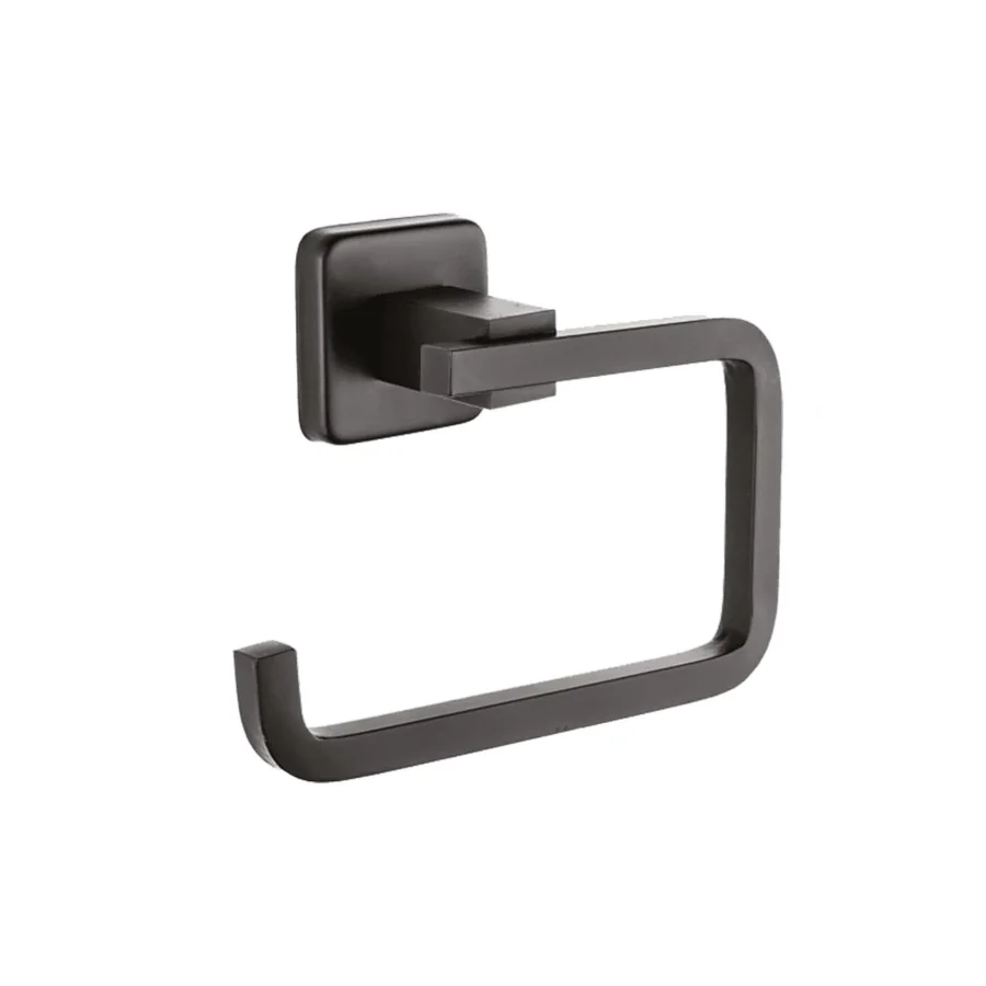 Milano Mat Siyah Kare Açık WC Tuvalet Kağıtlığı