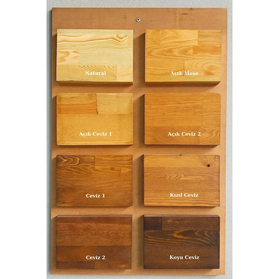 Natural Çift Çekmeceli Masif Ahşap Orta Sehpa 40x70x(110-120) Cm