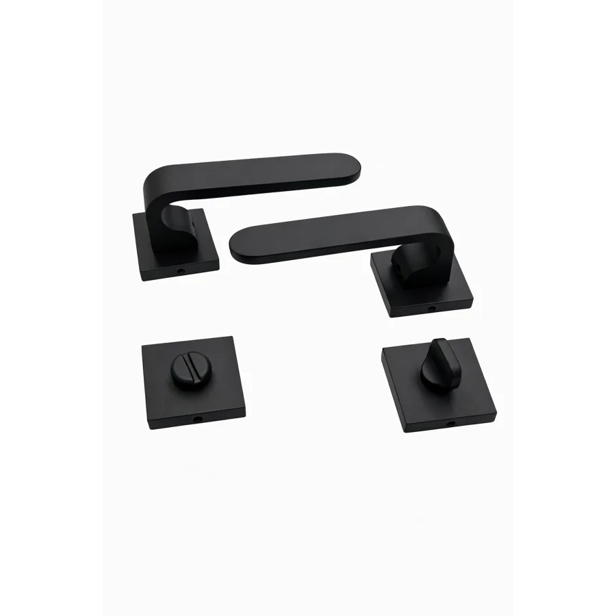 Nobel Ay Siyah Rozetli Kapı Kolu