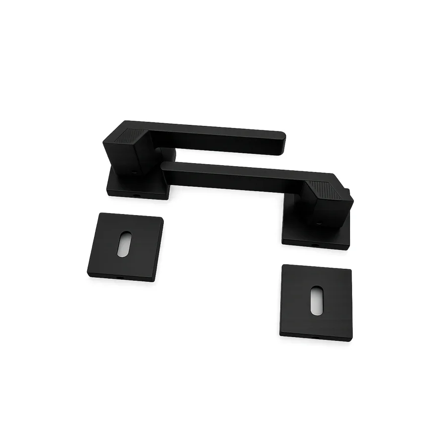 Nobel Güneş Siyah Rozetli Kapı Kolu