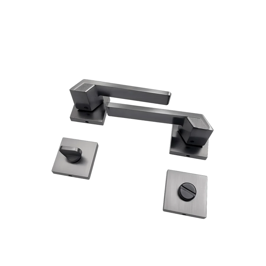 Nobel Güneş Titanyum Füme Rozetli Kapı Kolu