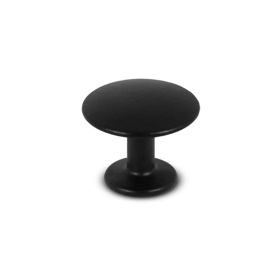 Nobel Mat Siyah Mantar Düğme Kulp Mobilya Dolap Kapak Çekmece Kulpu