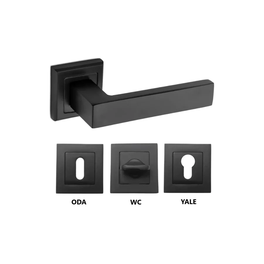 Nobel Max Avanti Rozetli Siyah Kapı Kolu