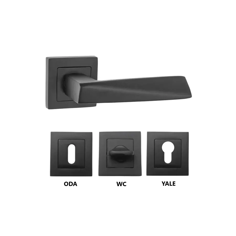 Nobel Max Penta Rozetli Siyah Kapı Kolu