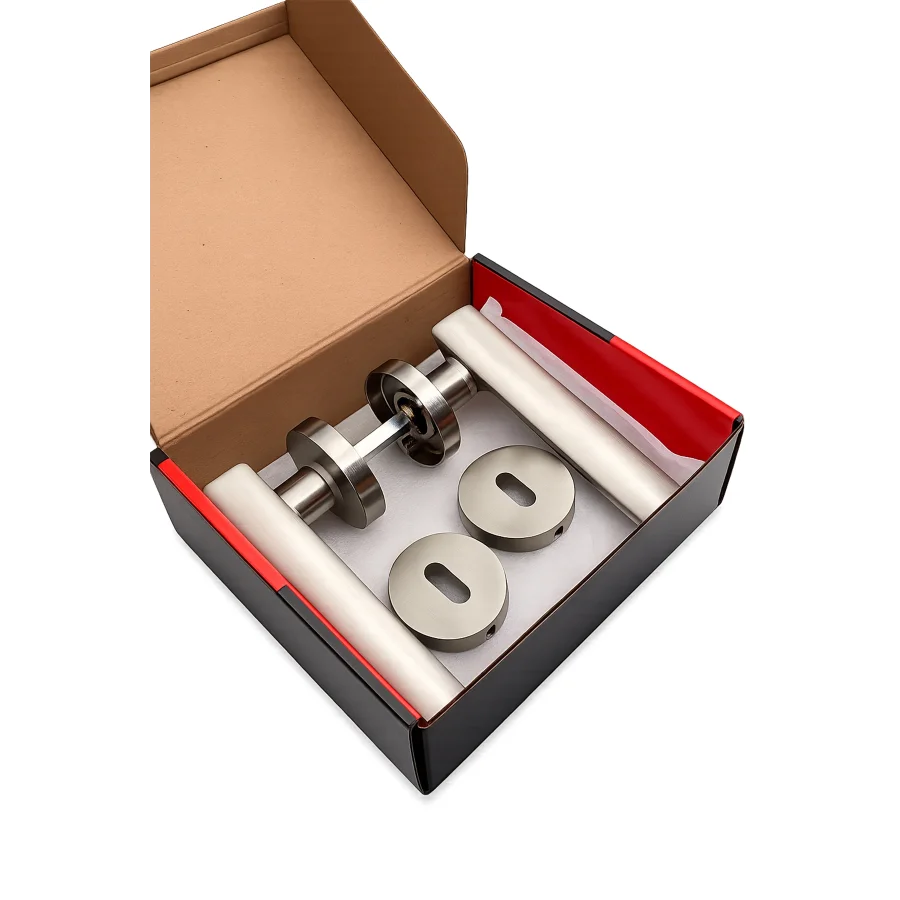 Nobel Oktavya Yuvarlak Rozetli Kapı Kolu İnox