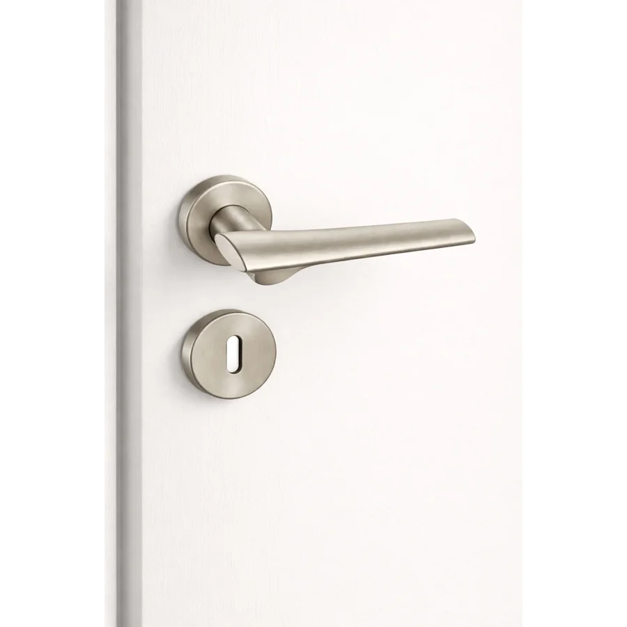 Nobel Oktavya Yuvarlak Rozetli Kapı Kolu İnox