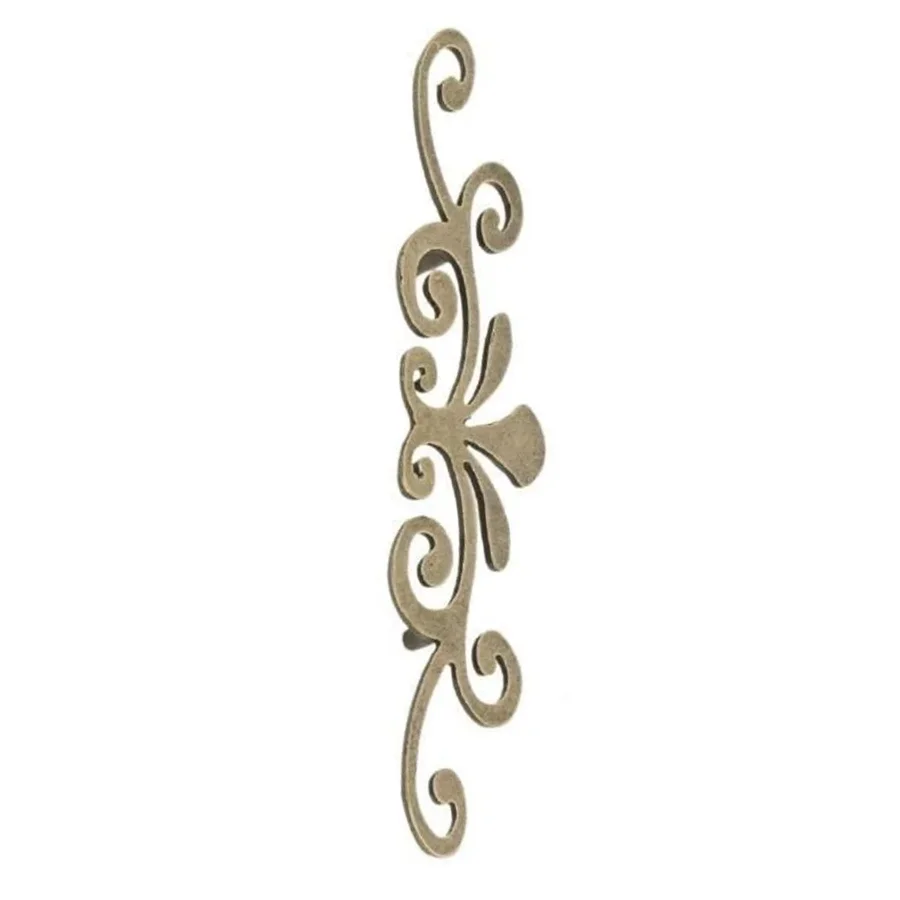 Nobel Olimpia Antik Sarı 128 mm Sarmaşık Krom Kulp Çekmece Dolap Mobilya Kulpu