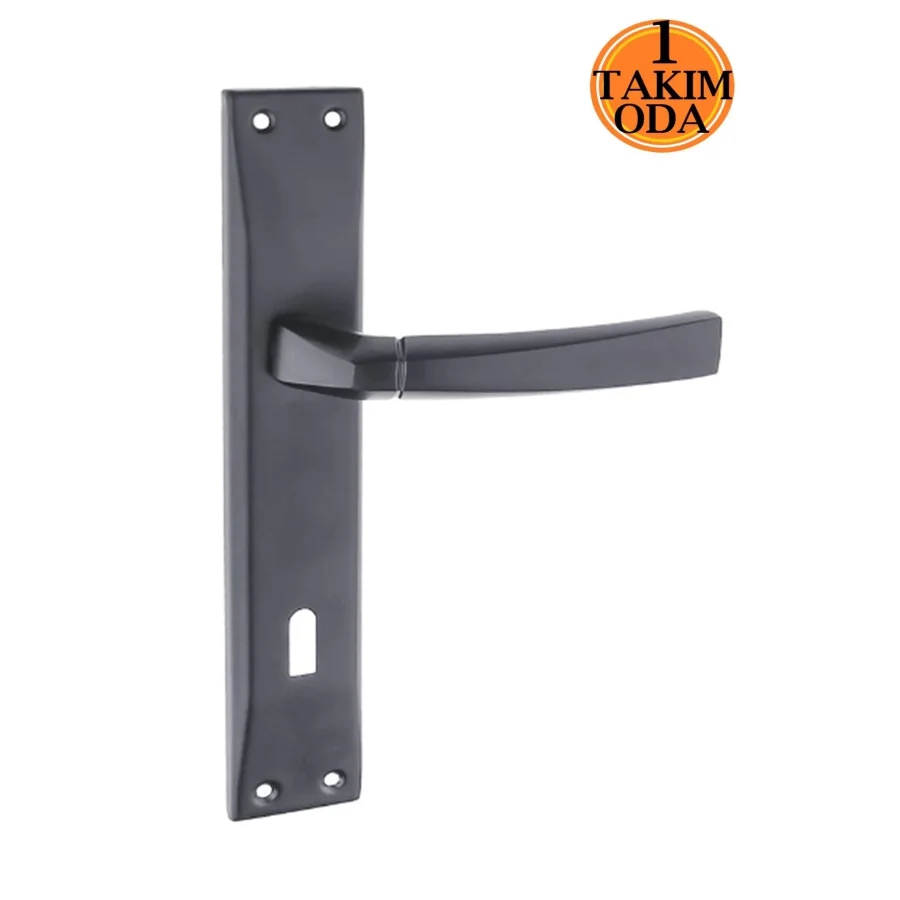 Nobel Planet Mat Siyah Aynalı Oda Kapı Kolu