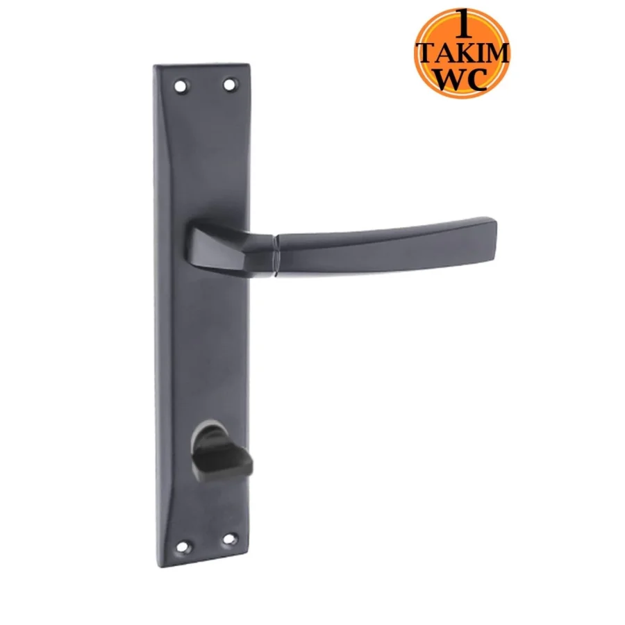 Nobel Planet Mat Siyah Aynalı WC Kapı Kolu