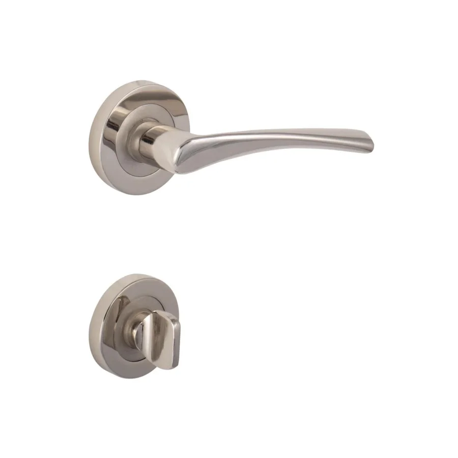 Nobel Polaris Nikel Saten Rozetli WC Kapı Kolu