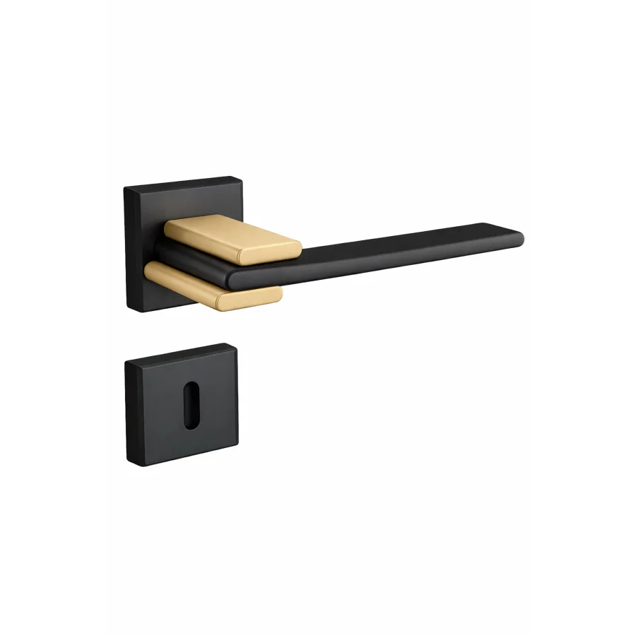 Nobel Samsun Siyah - Altın Sarı Rozetli Kapı Kolu