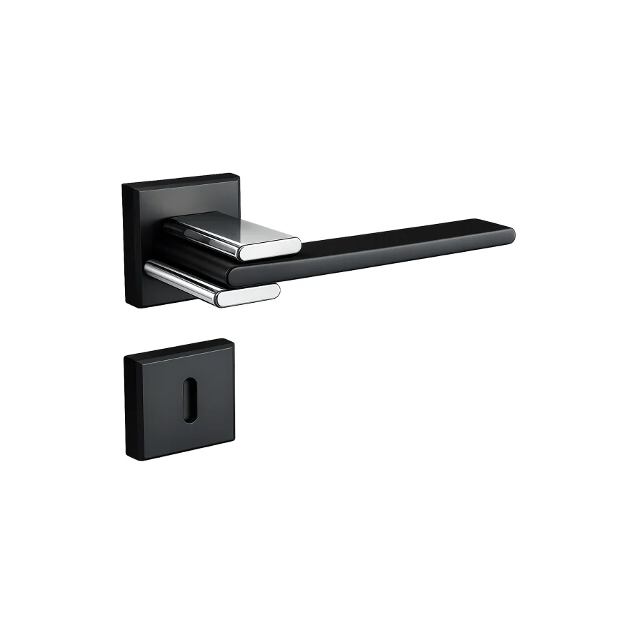 Nobel Samsun Siyah - Krom Rozetli Kapı Kolu