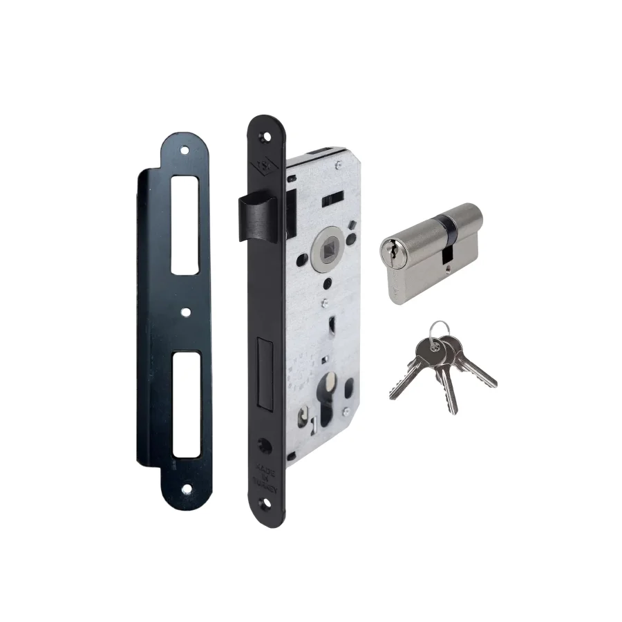 Roi Siyah Silindirli Kilit 40mm Göbek Dahil