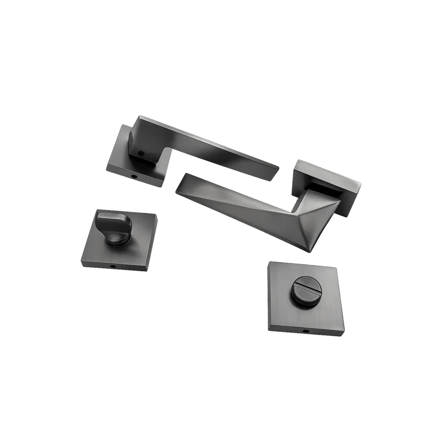 Nobel Yıldız Titanyum Füme Rozetli Kapı Kolu