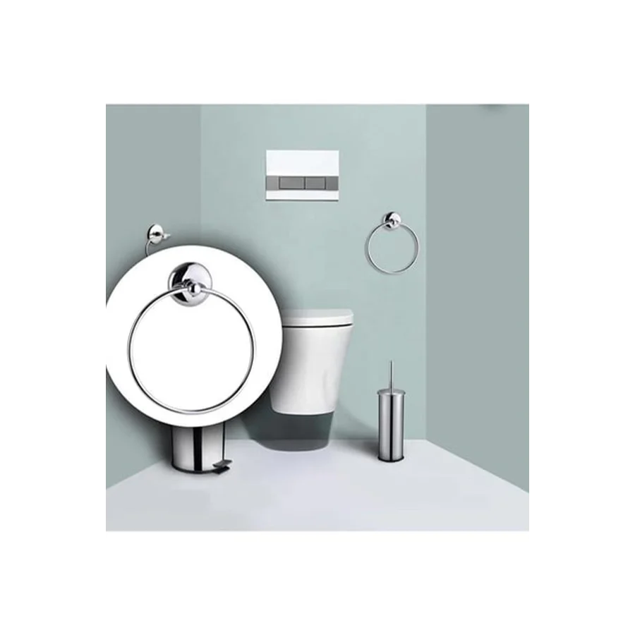 Nobel Yuvarlak WC Tuvalet Havluluk Krom