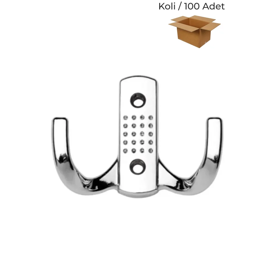 Noktalı Askı Krom Metal Elbise Askısı Koli 100 Adet