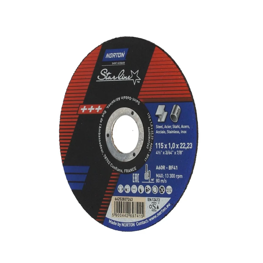 Norton Starline Kesici Taş Metal ve İnox 115x1.0x22,23mm