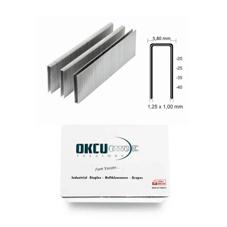 Okçu 9040 Havalı Zımba Teli 40mm 5000 Adet