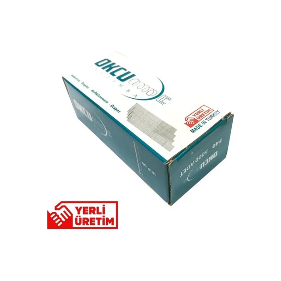 Okçu F40 Brad Havalı Zımba Çivisi 5000 Adet 40 mm