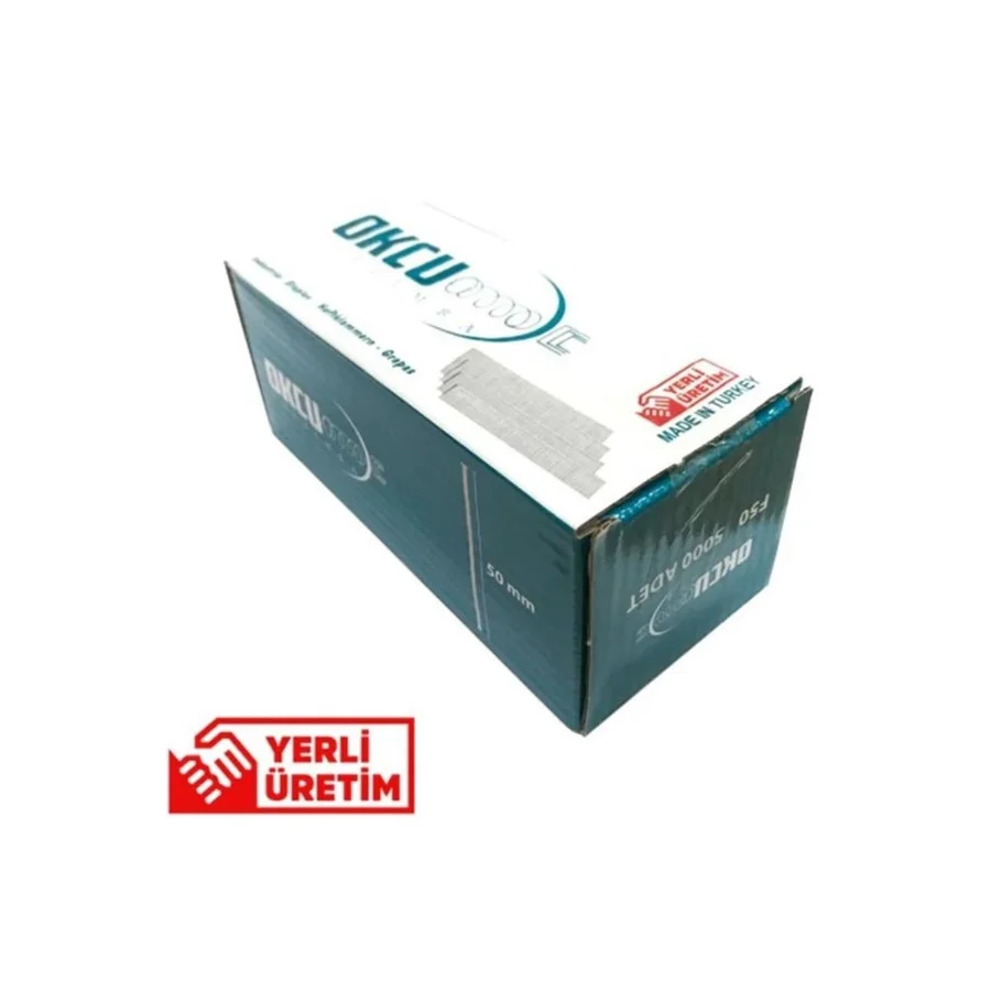 Okçu F50 Brad Havalı Zımba Çivisi 5000 Adet 50 mm