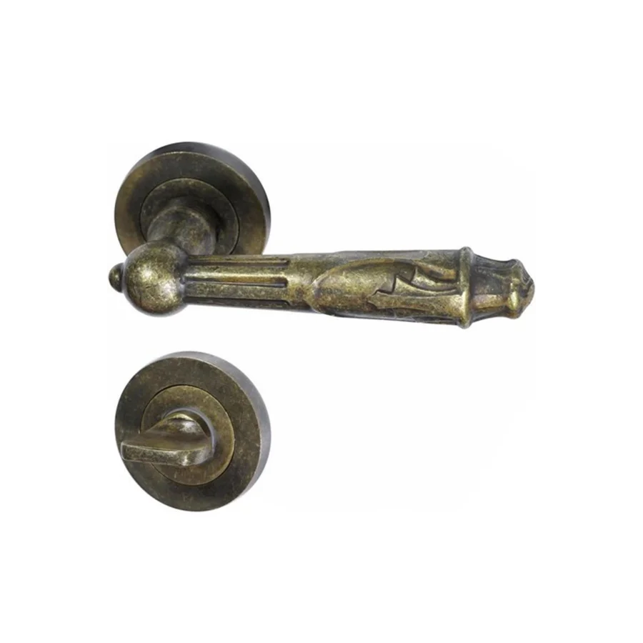 Pars Antik Rozetli Kapı Kolu Takım WC