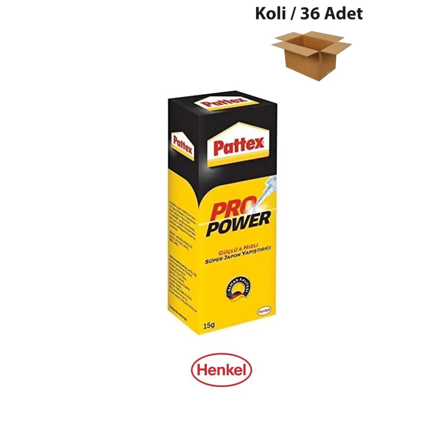 Pattex Pro Power Süper Japon Yapıştırıcısı 15 Gr Koli 36 Adet