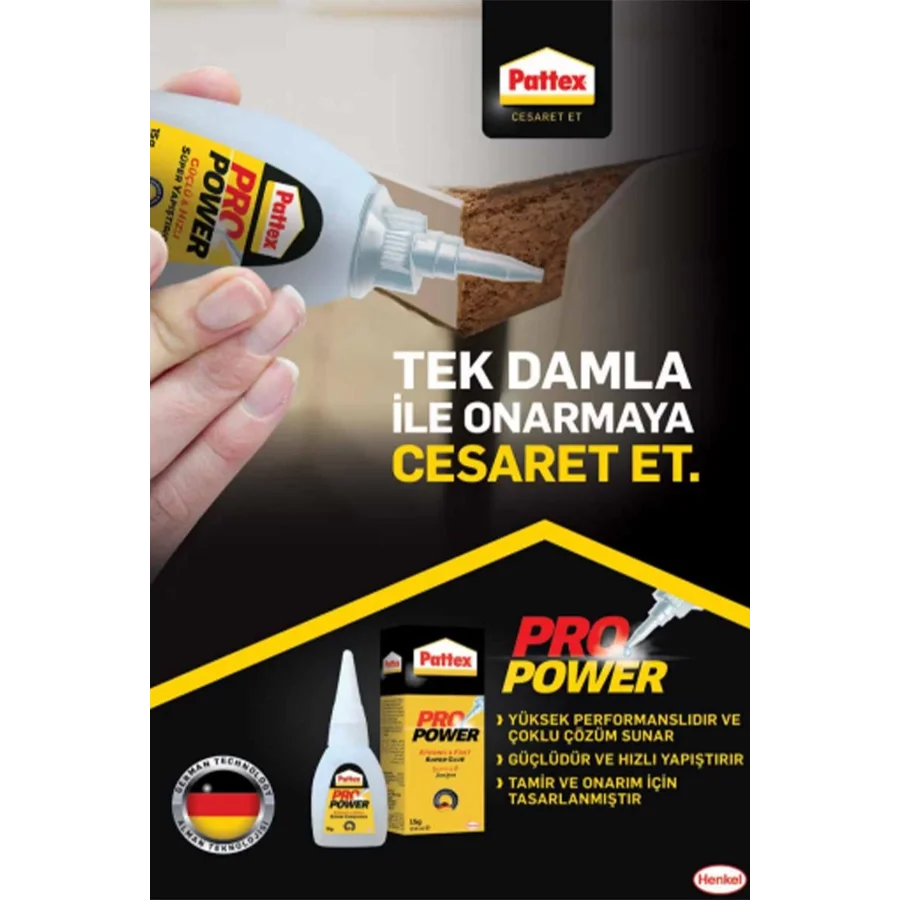 Pattex Pro Power Süper Japon Yapıştırıcısı 15 Gr Koli 36 Adet