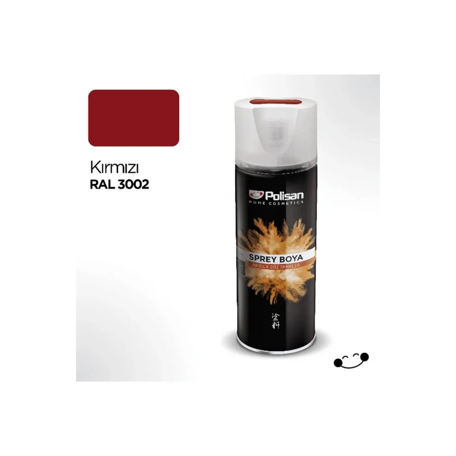 Polisan Akrilik Kırmızı Sprey Boya 400 ml RAL 3002