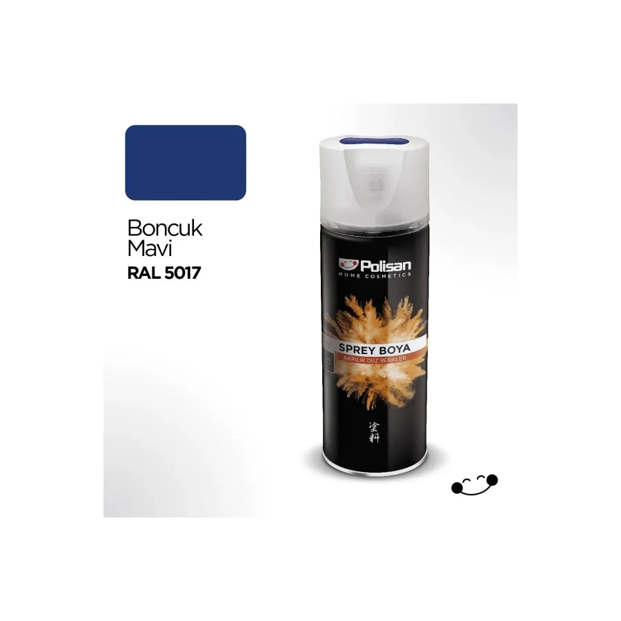 Polisan Boncuk Mavi Akrilik Sprey Boya 400 ml RAL 5017