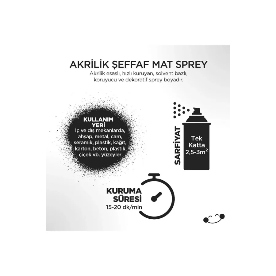 Polisan Mat Vernik Sprey Boya 400 ml