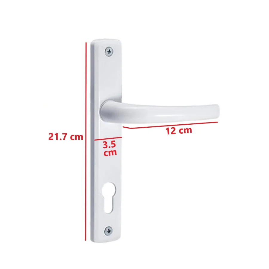 Pvc Pimapen Alüminyum Barelli Kapı Kolu Yale Beyaz