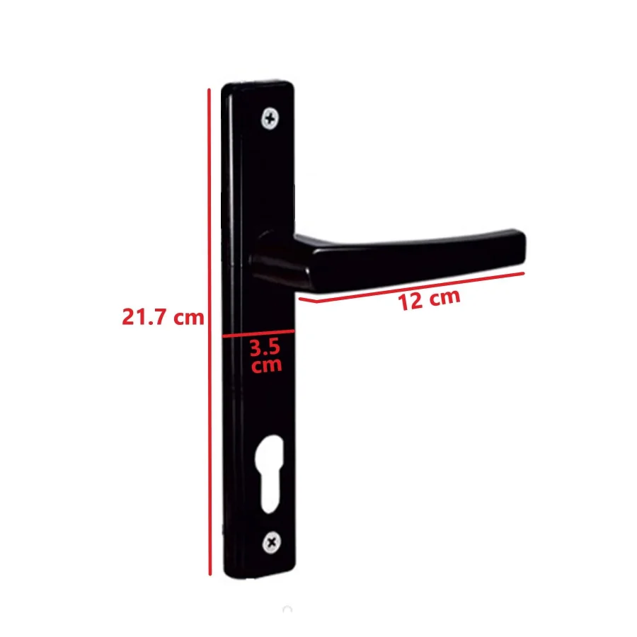 Pvc Pimapen Alüminyum Barelli Kapı Kolu Yale Siyah