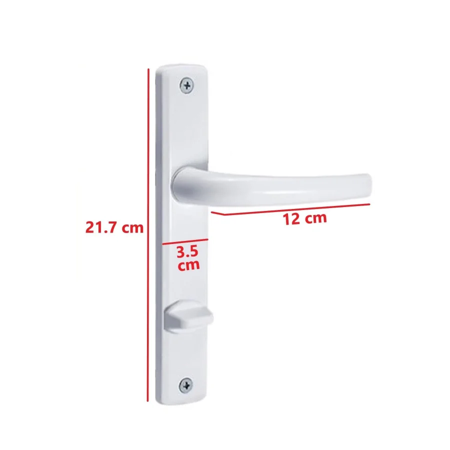 Pvc Pimapen Alüminyum Kapı Kolu WC Beyaz