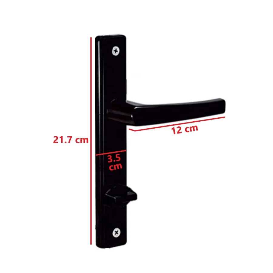 Pvc Pimapen Alüminyum Kapı Kolu WC Siyah