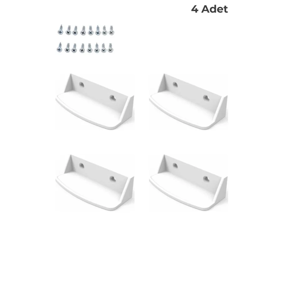 Pvc Sineklik Kulpu D Çekme Kulp Beyaz 4 Adet