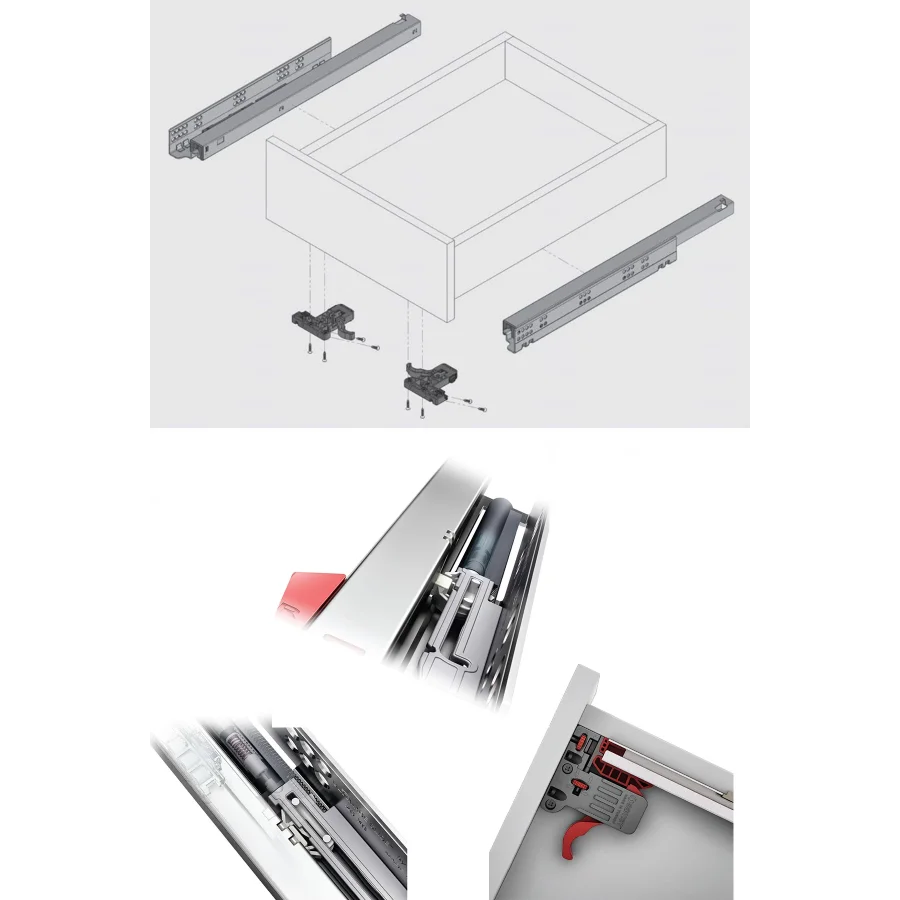 Samet Ultimade Tek Açılım Mandallı Ray 45 Cm