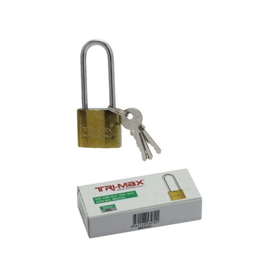 Sarı Uzun Asma Kilit 32mm